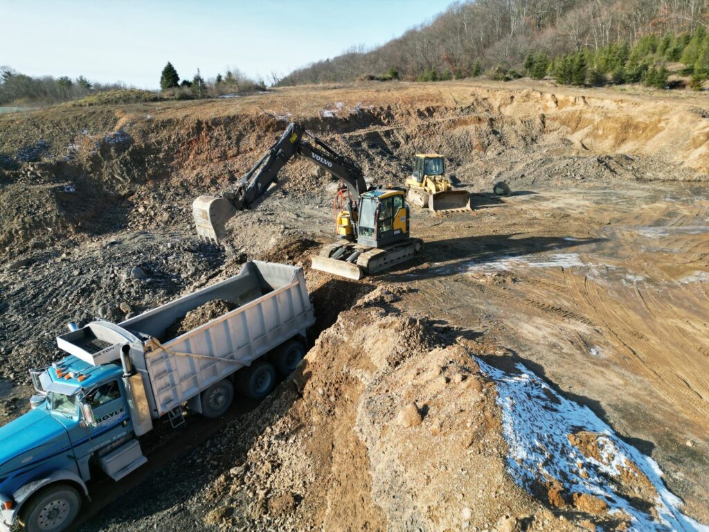 Gravel Pit Excavation Crew